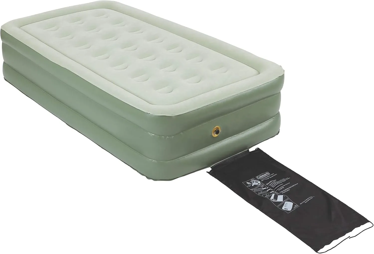 Coleman SupportRest Double-High Air Mattress for Indoor or Outdoor Use, Easily Inflatable Airbed with Plush Top & Carry Bag, Queen & Twin Options Available