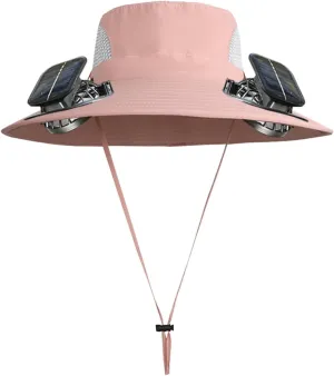 Colitt - Fishing Hat with Built in Fan, 2 Solar Fans, UPF 50  Sun Protection, Adjustable Fit, Bucket Hat for Men Women