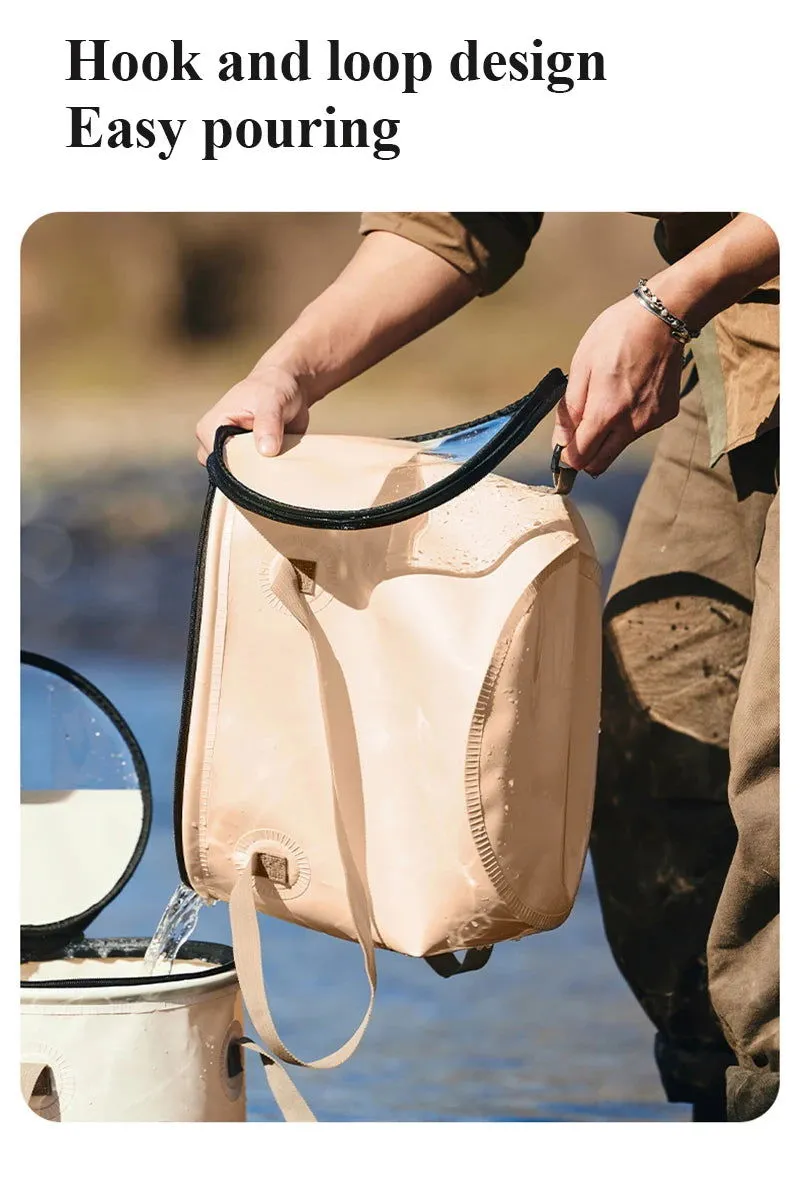 Collapsible Bucket (10L/20L) – Multi-Functional Folding Water Storage Bag for Camping, Fishing, and Travel