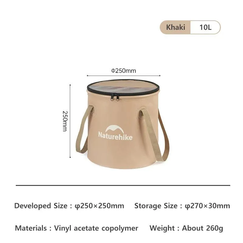 Collapsible Bucket (10L/20L) – Multi-Functional Folding Water Storage Bag for Camping, Fishing, and Travel