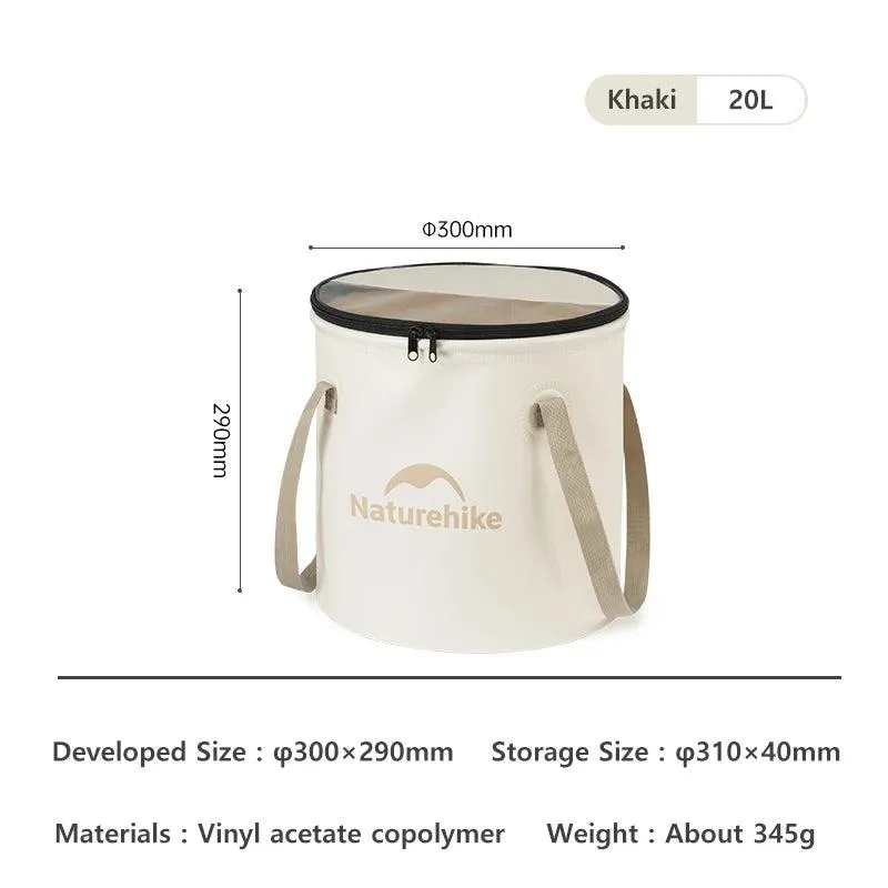 Collapsible Bucket (10L/20L) – Multi-Functional Folding Water Storage Bag for Camping, Fishing, and Travel