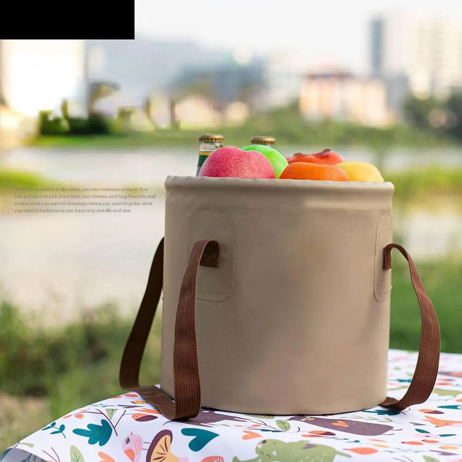 Collapsible Bucket Outdoor Travel Camping Waterproof Portable Easy Storage Multifunctional Water Holding Round Bucket Fishing Bucket