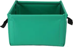Collapsible Bucket with Handle, 15L Portable Square Collapsible Bucket Camping, Portable Fishing Water Pail, Foldable Square Tub, for Outdoor Hiking (Color : /Green)