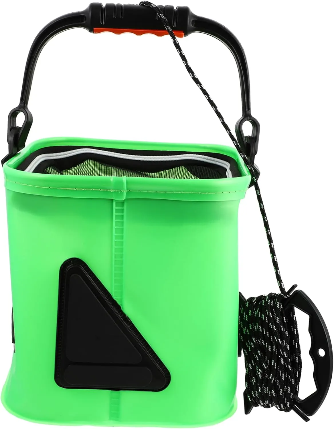 Collapsible Fishing Bucket Eva Waterproof Folding Bucket Net Cover Portable Live Bait for Camping