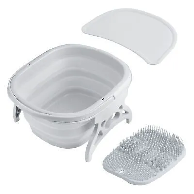 Collapsible Folding Foot Bathtub with Handle Cover Spa Soak Basin Massage Bucket