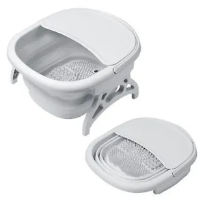 Collapsible Folding Foot Bathtub with Handle Cover Spa Soak Basin Massage Bucket