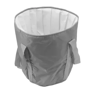 Collapsible Foot Bath Basin,Double Layer Foot Bath Basin with Storage Bag Portable Travel Collapsible Foot Basin Folding Foot Bath Tub for Outdoor(grey)