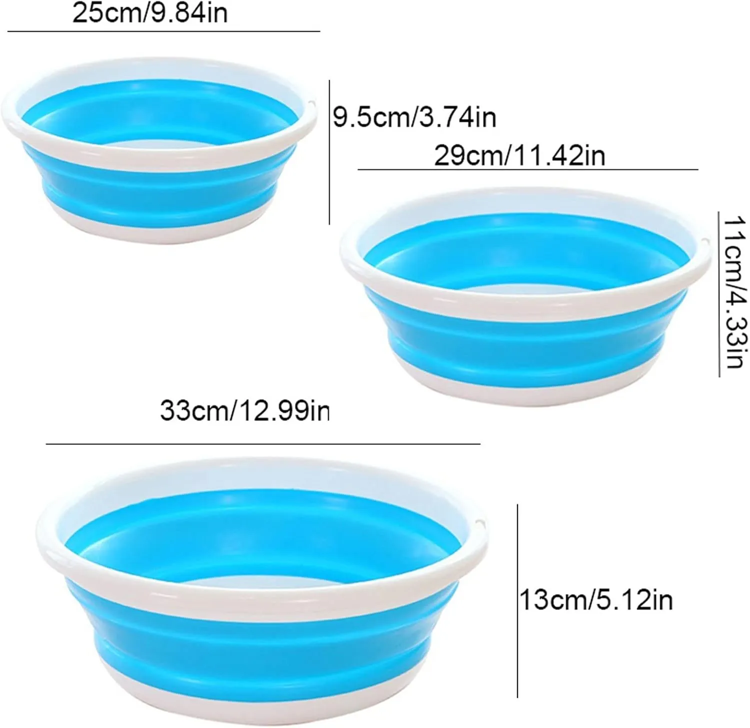 Collapsible wash Basin Folding Bucket Basin Portable Collapsible Washbasin for Household Laundry Car Washing Camping Travel Outdoor Bathroom Wash Basin(Pink,US-Size L)