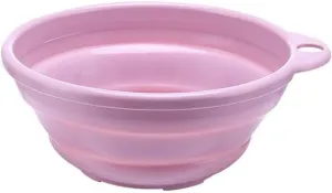 Collapsible wash Basin Plastic Portable Folding Wash Basin Collapsible Bucket/Dish Tub for Home Outdoor Camping Trip(Pink)
