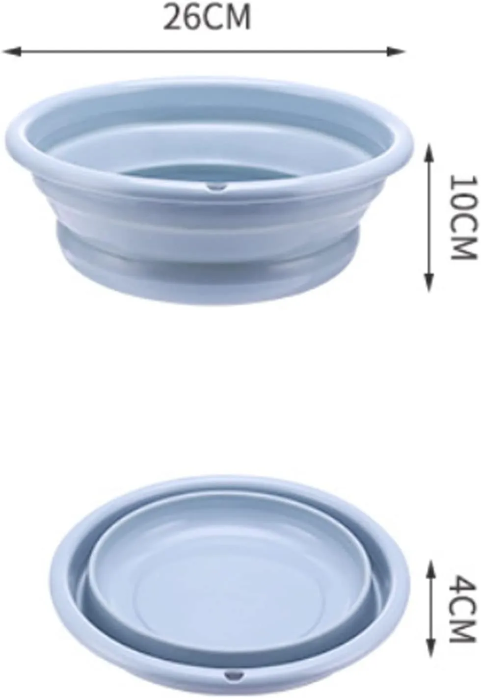 Collapsible wash Basin Plastic Portable Folding Wash Basin Collapsible Bucket/Dish Tub for Home Outdoor Camping Trip(Purple)