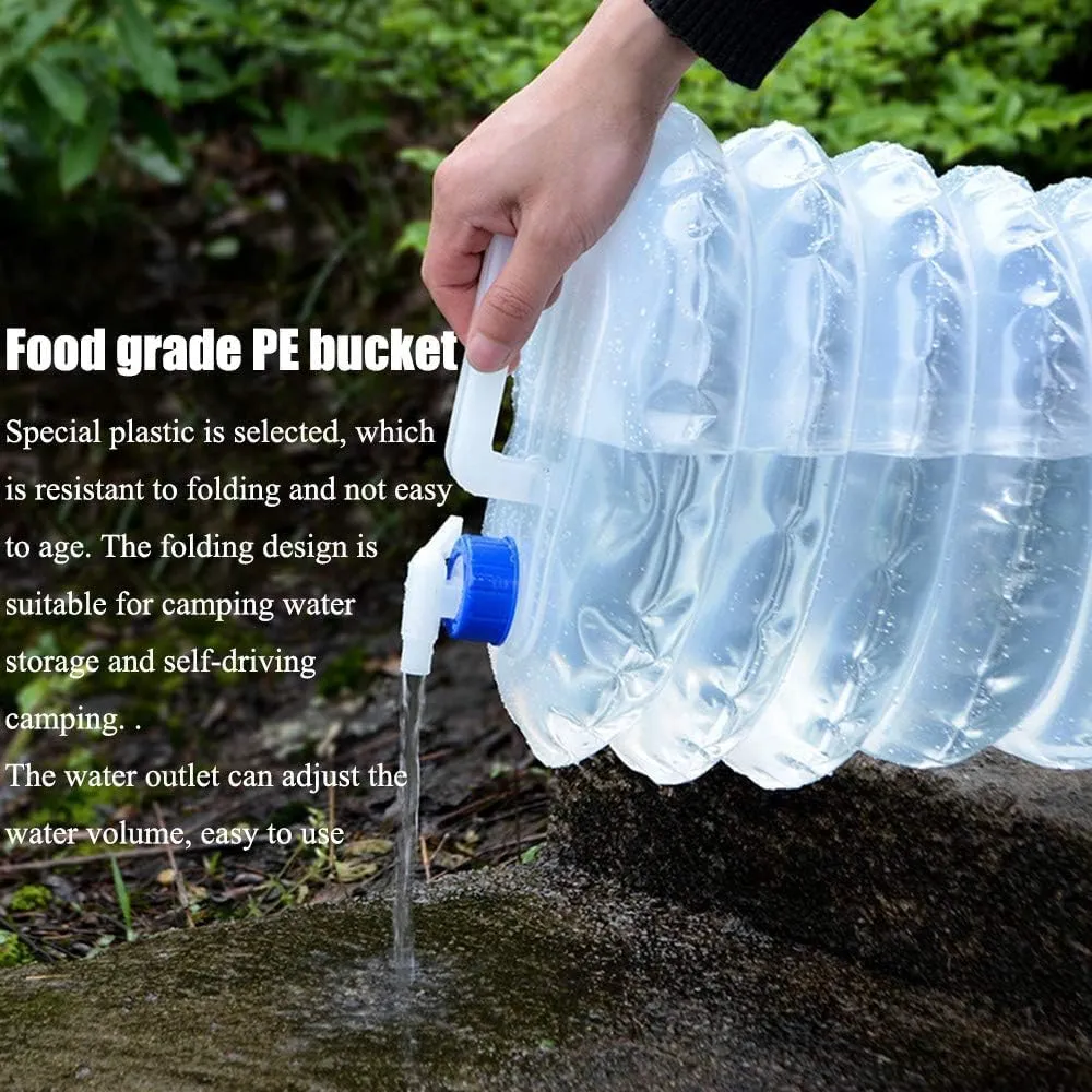 Collapsible Water BucketsFolding Water Container5L/10L/15L Water Jug Bucket Storage for Camping Hiking Fishing Climbing(Pack of 2) (Size : 10L)