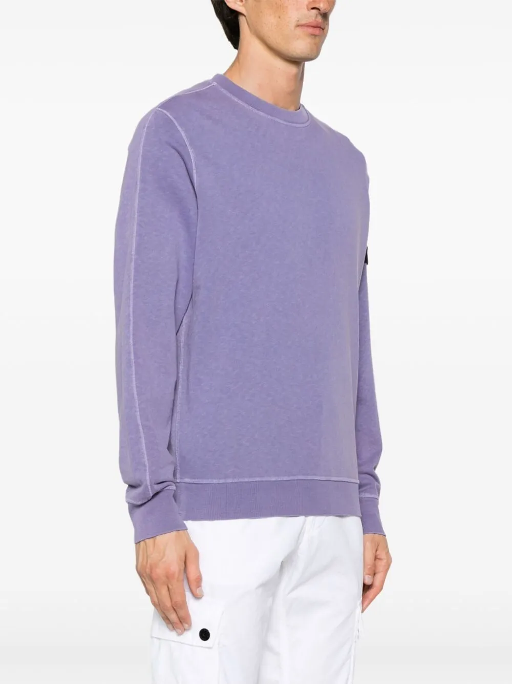 Compass-badge cotton sweatshirt