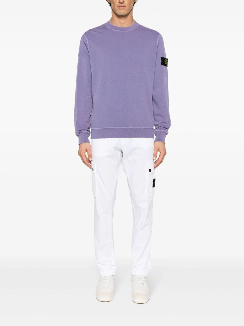 Compass-badge cotton sweatshirt