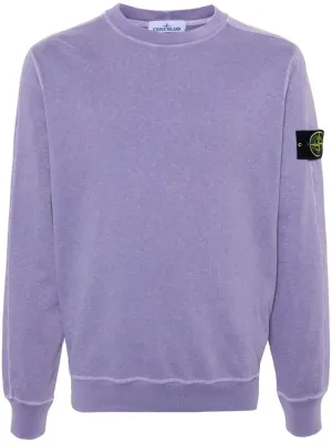 Compass-badge cotton sweatshirt