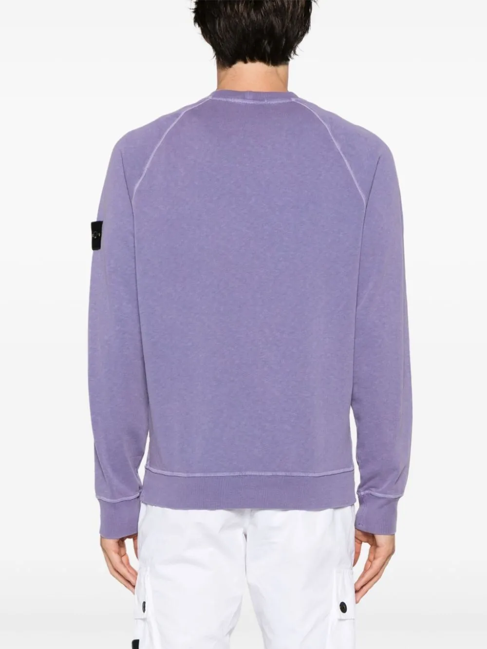 Compass-badge cotton sweatshirt