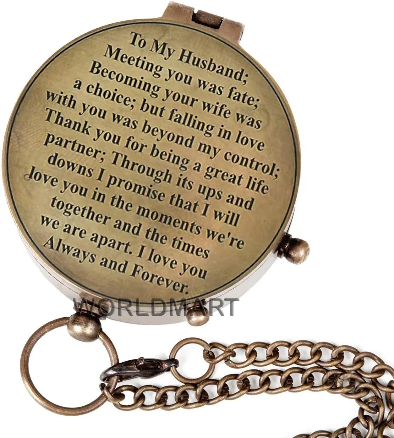 Compass for Husband, Anniversary, Long Distance Relationship - I Miss You Gift for Army Boyfriend