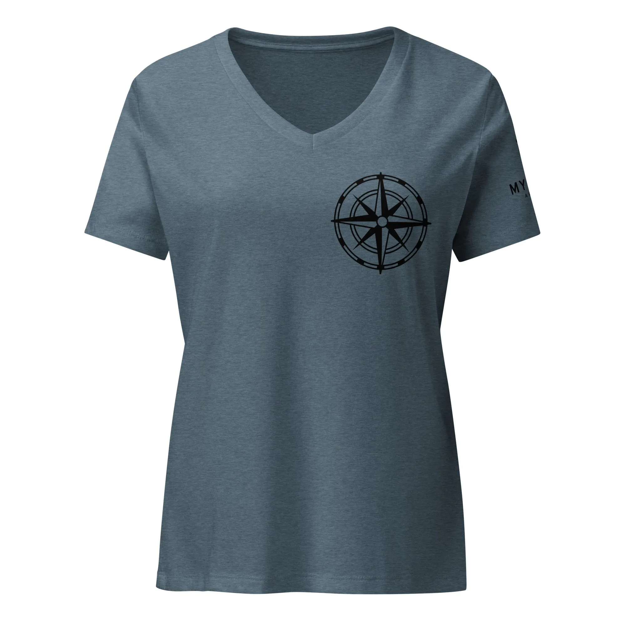 Compass Women’s V-Neck Shirt (Dark)