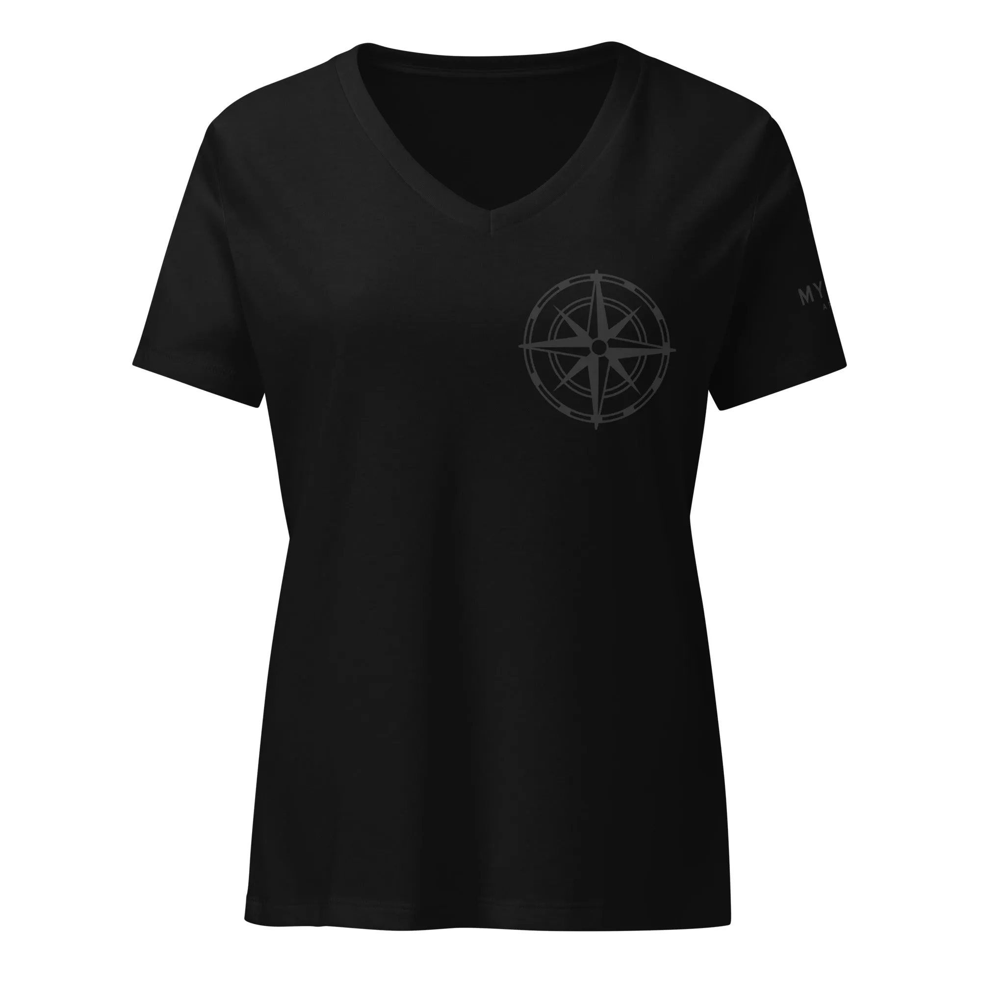 Compass Women’s V-Neck Shirt (Dark)