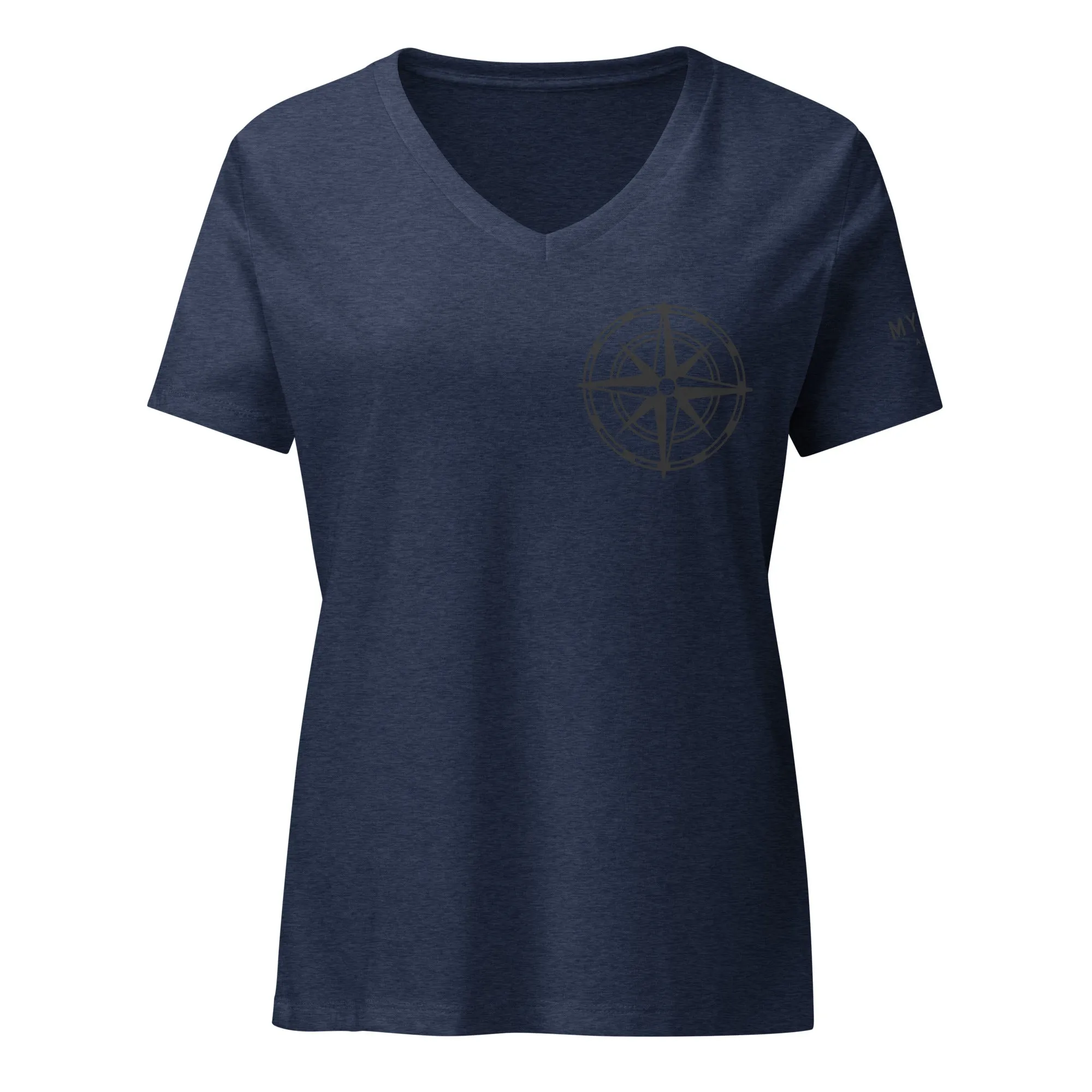 Compass Women’s V-Neck Shirt (Dark)