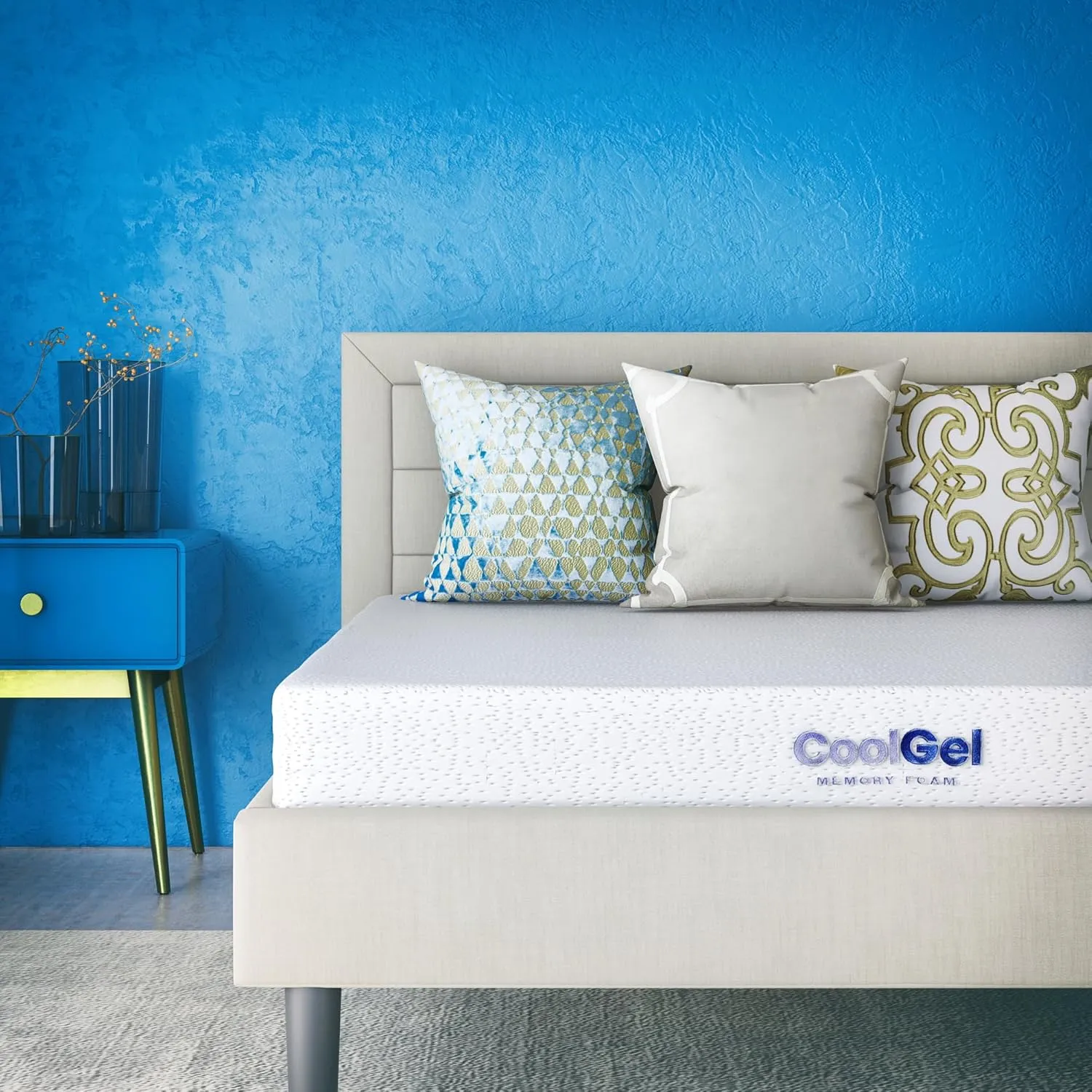 Cool Gel 6 Inch Twin Size Mattresses Memory Foam Medium Firm, Twin Memory Foam Mattress Cooling, Made in the USA, 6" Depth with Pressure Relief, CertiPUR-US Certified No Fiberglass, CoolGel Bed
