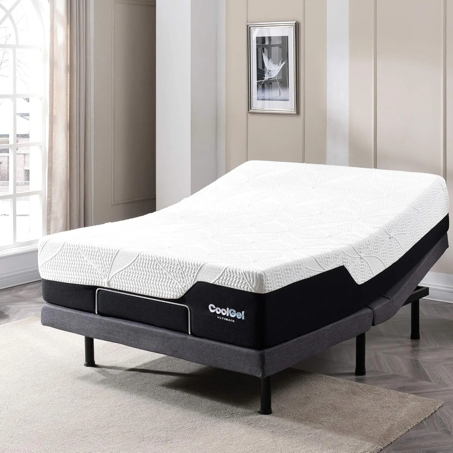 Cool Gel Chill 14 Inch Medium Firm Memory Foam Mattress Queen Size, with 2 Bonus CoolGel Memory Foam Bed Pillows, 14" with Pressure Relief, CertiPUR-US Certified, Cooling Queen Mattress in a Box