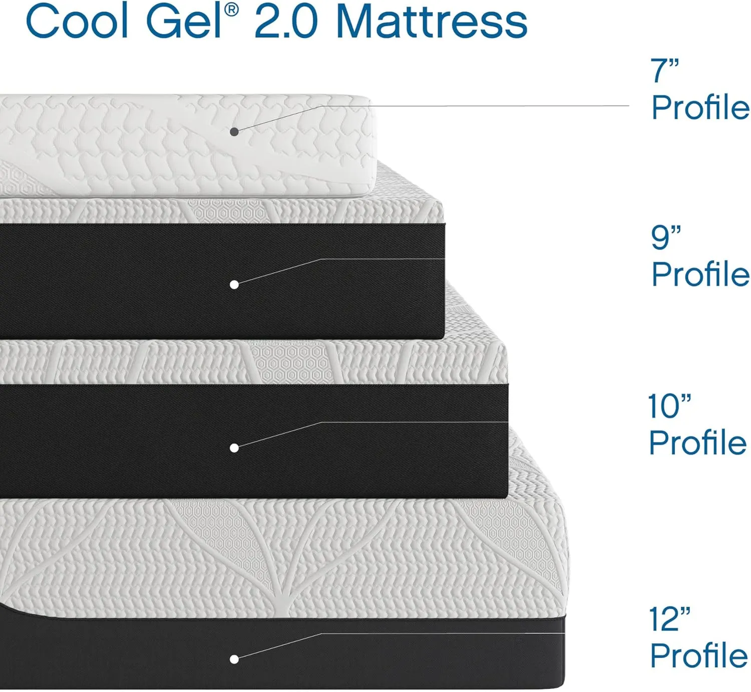 Cool Gel Chill 14 Inch Medium Firm Memory Foam Mattress Queen Size, with 2 Bonus CoolGel Memory Foam Bed Pillows, 14" with Pressure Relief, CertiPUR-US Certified, Cooling Queen Mattress in a Box