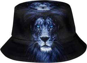 Cool Lion Bucket Hat Animal Bucket Hat Boys Hat Fisherman Hat Sun Hat for Women Men