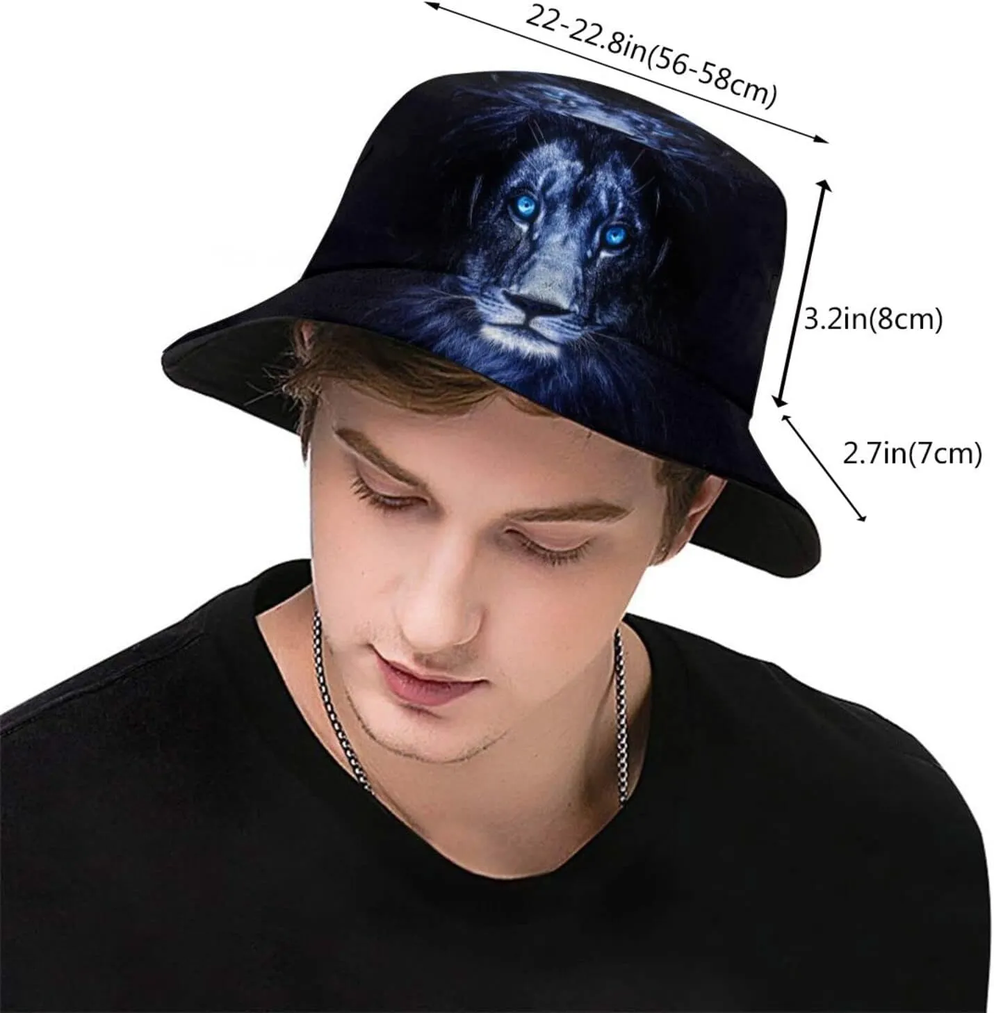 Cool Lion Bucket Hat Animal Bucket Hat Boys Hat Fisherman Hat Sun Hat for Women Men