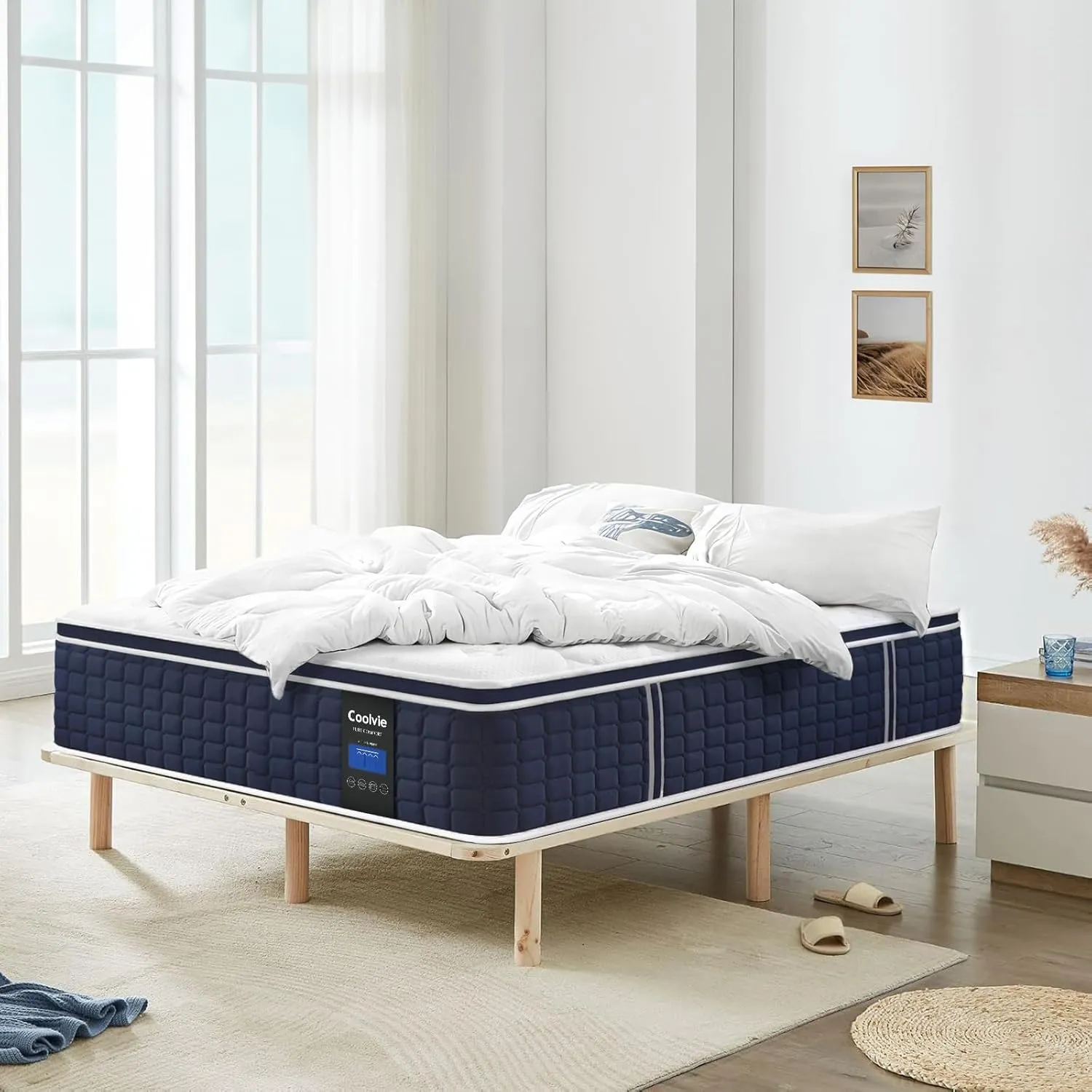 Coolvie Full Size Mattress 14 Inch, Hybrid Soft Medium Plush Mattress with Gel Memory Foam for Adaptive Support and Pressure Relief, Cloud-Like Sleep Mattress in A Box for Silent, 100-Night Trial