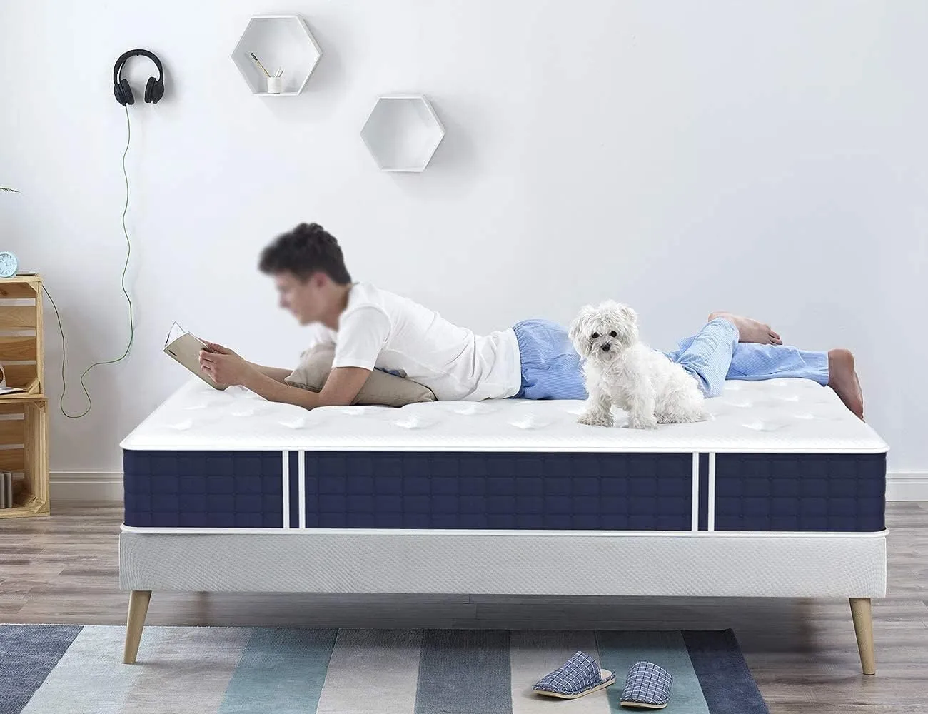 Coolvie Twin XL Mattress, 10 Inch Twin XL Size Hybrid Mattress, Individual Pocket Springs with Memory Foam, Bed in a Box, Cooler Sleep with Pressure Relief and Support