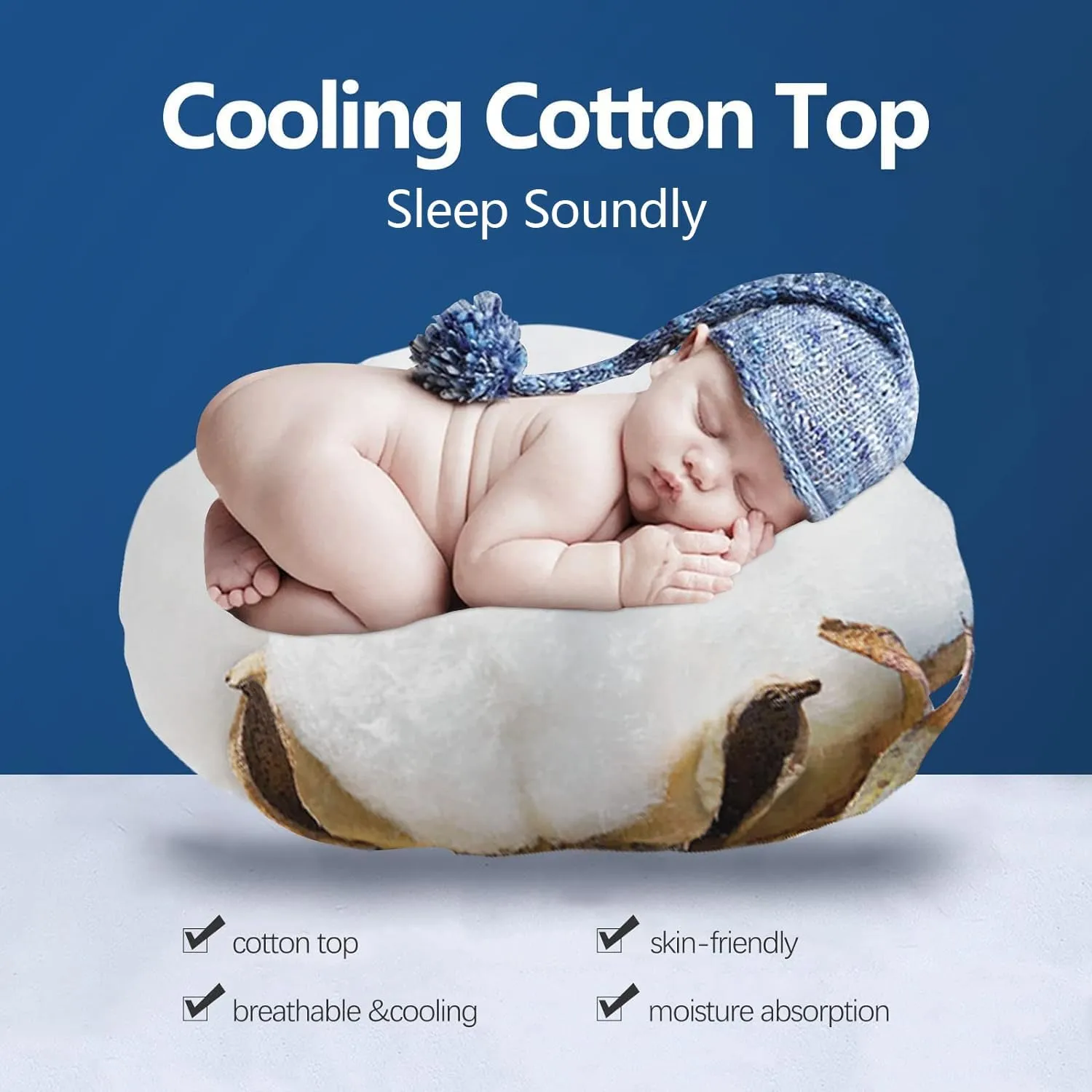 COONP Full Mattress Topper, Extra Thick Pillowtop, Cooling Plush Mattress Pad Cover Cotton Top Bed Topper Protector with 8-21 Inch Deep Pocket