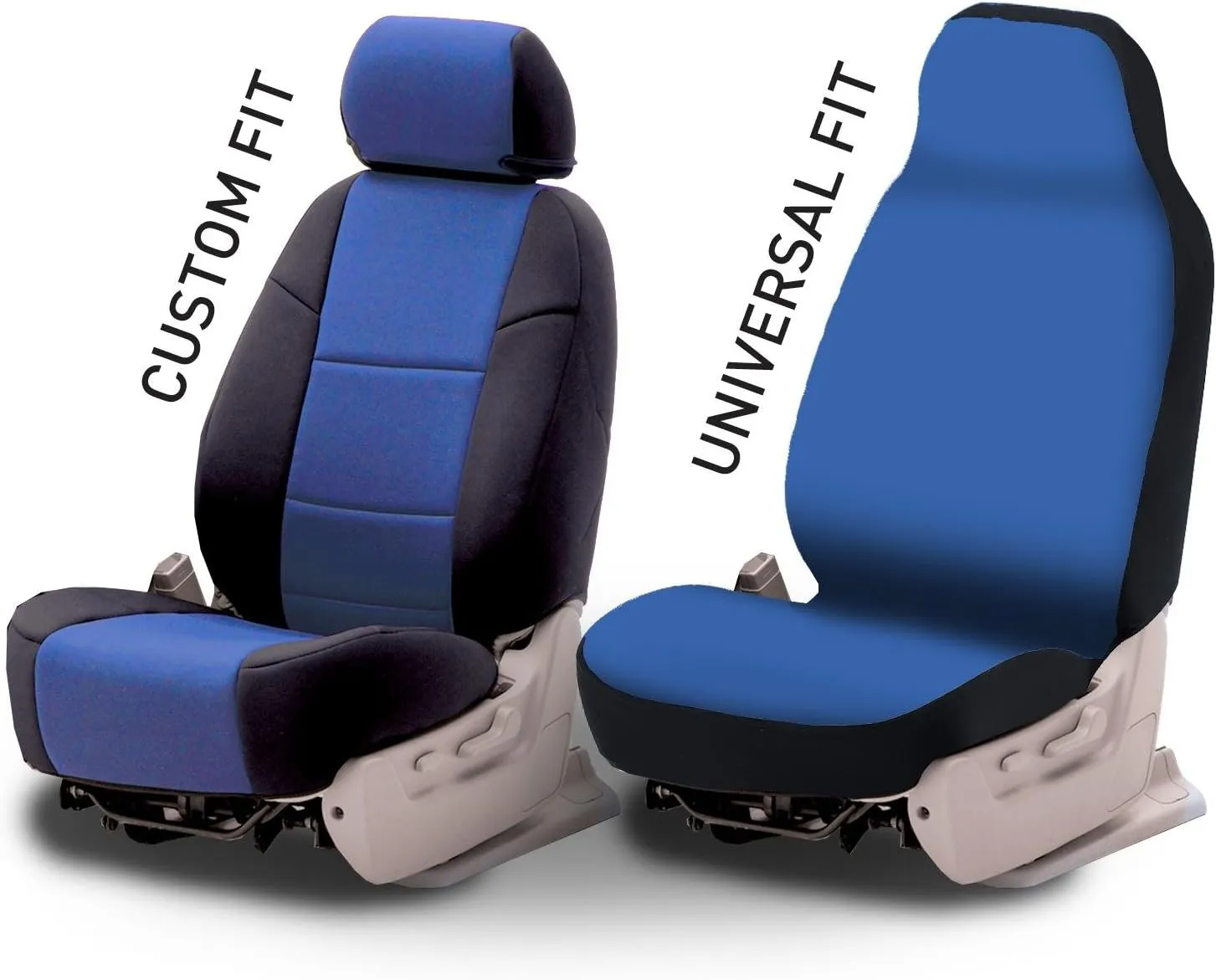 Coverking Custom Fit Front 50/50 Base Bucket Seat Cover for Select Ram 1500/2500 Models - Spacermesh Solid (Black)