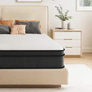 Crayan Queen Mattress, 12 Inch Hybrid Memory Foam Mattress in a Box with Individual Pocket Spring for Motion Isolation & Silent Sleep, CertiPUR-US