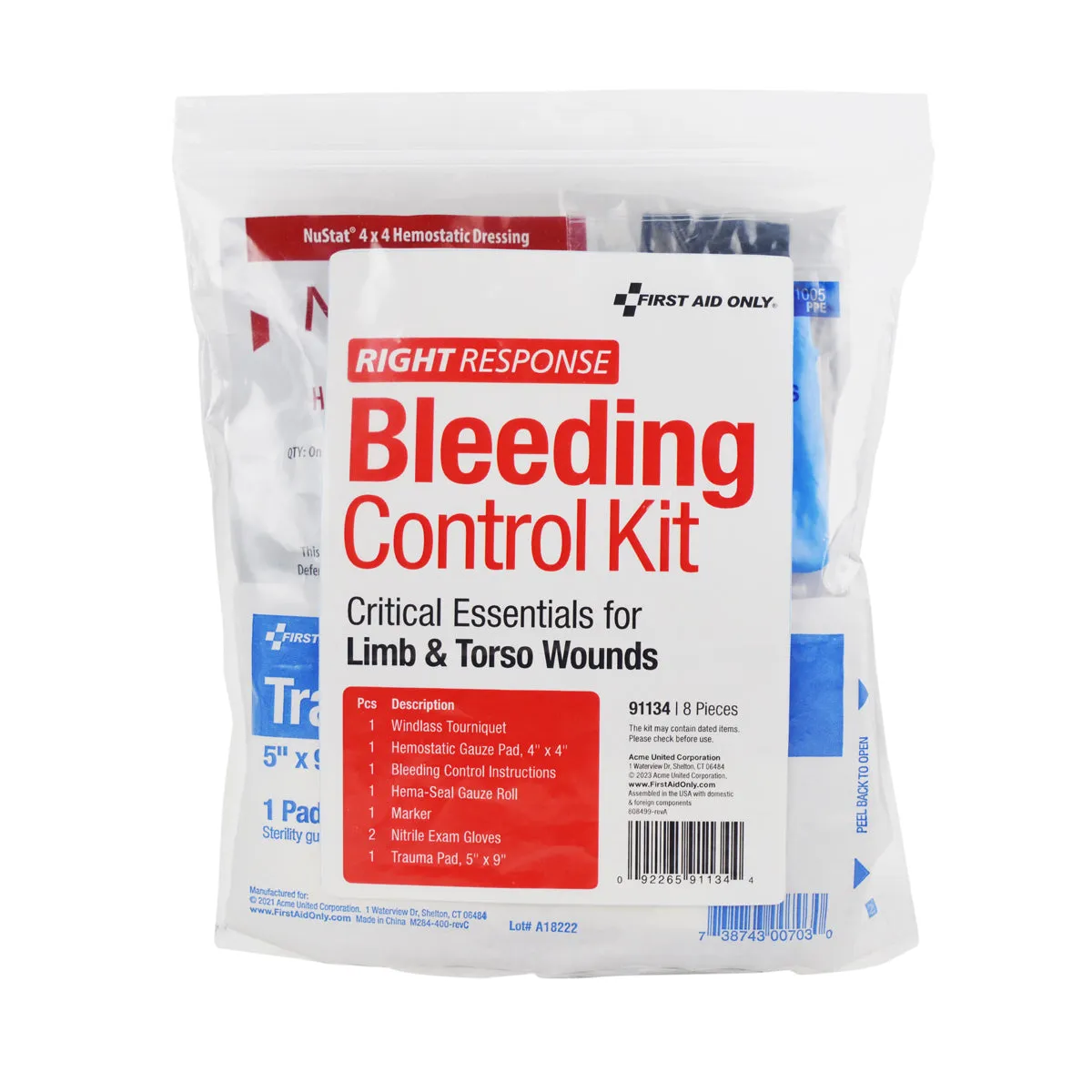 Critical Essentials Bleeding Control Kit for Limb & Torso Wounds