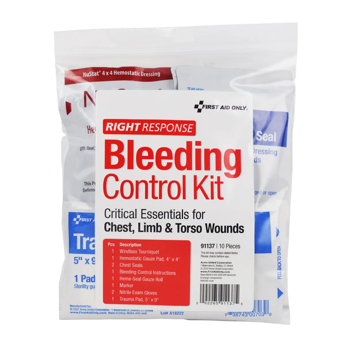 Critical Essentials Bleeding Control Kit for Limb, Chest & Torso Wounds