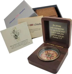 Custom Engravable Captain's Desk Compass | Personalized Baptism Gifts for Boys | Engraved Graduation Compass Gift for Son, Grandson