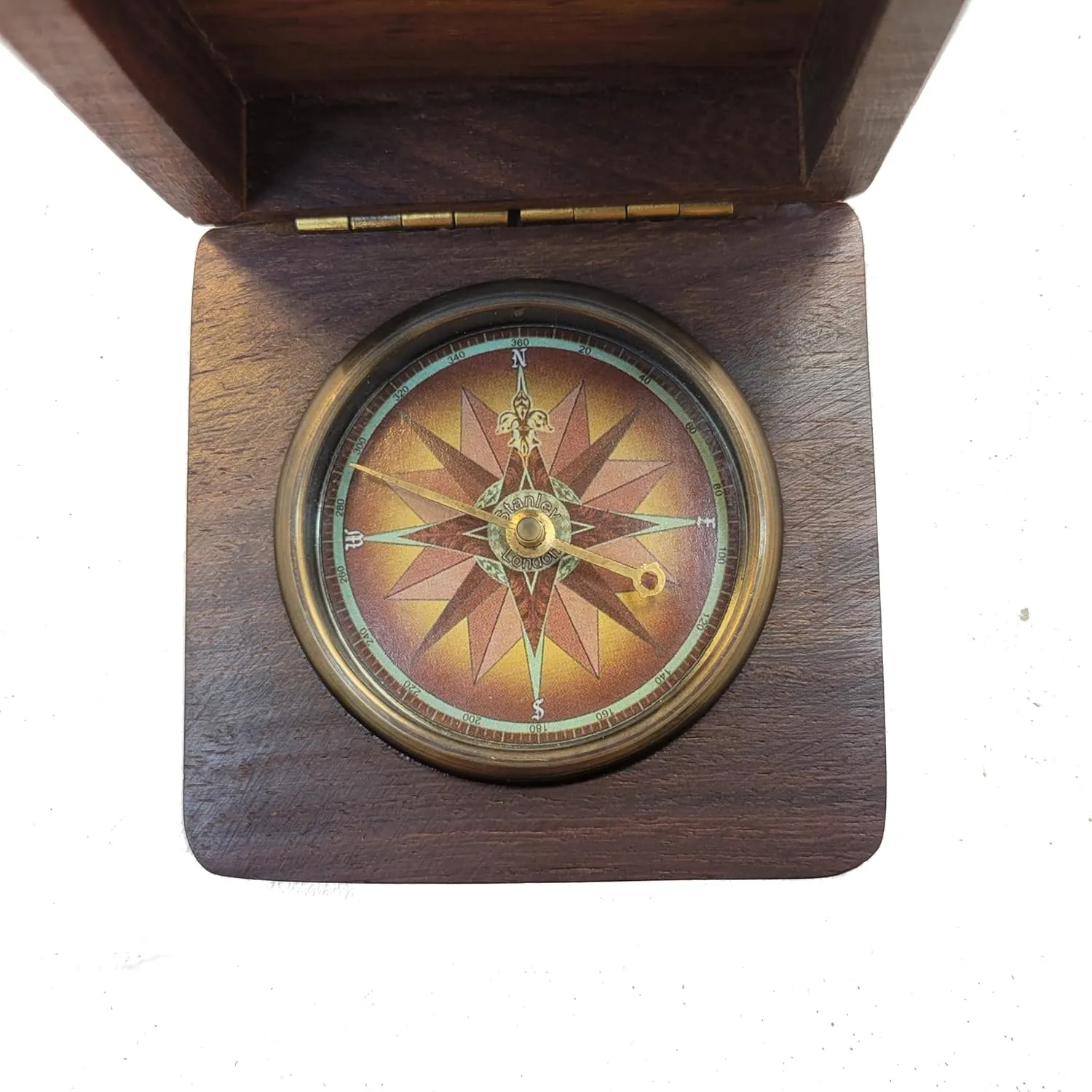 Custom Engravable Captain's Desk Compass | Personalized Baptism Gifts for Boys | Engraved Graduation Compass Gift for Son, Grandson