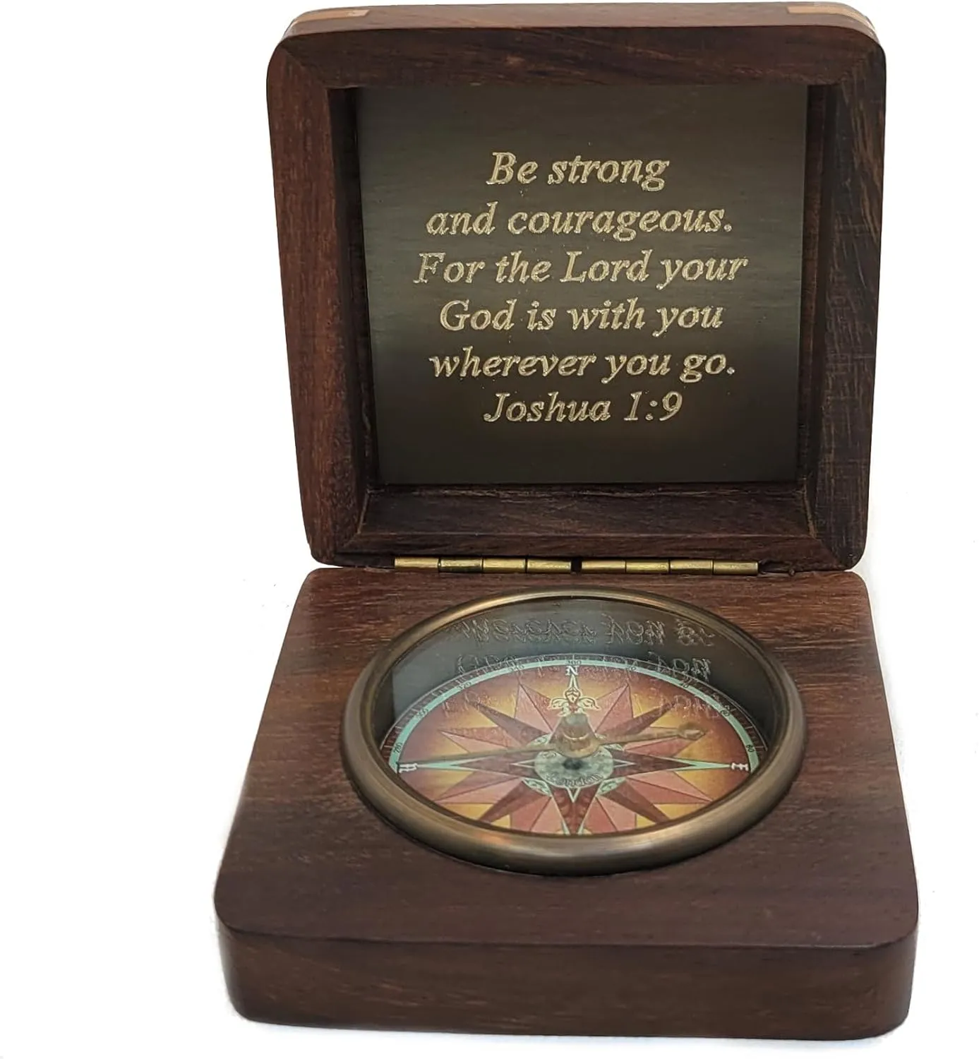 Custom Engravable Captain's Desk Compass | Personalized Baptism Gifts for Boys | Engraved Graduation Compass Gift for Son, Grandson