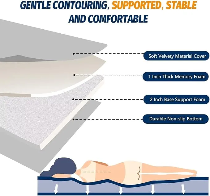 CYMULA Memory Foam Camping Mattress Pad, CertiPUR-US Sleeping Mat Portable Roll Up Mattress for Adults, Camping Bed Pads for Sleeping, Guest Bed for Sleepover Car Bed with Travel Bag