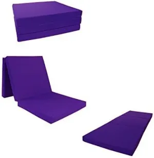 D&D Futon Furniture Purple Shikibuton Trifold Foam Bed 75 x 27 x 3, 1.8 lbs high Density, Floor Folding Mat