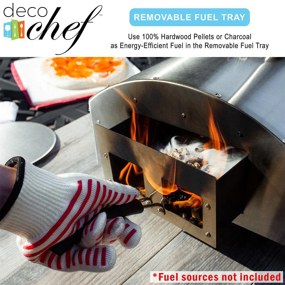 Deco Chef Portable Outdoor Pizza Oven 2-in-1 Pizza and Grill Oven Functionality - Open Box