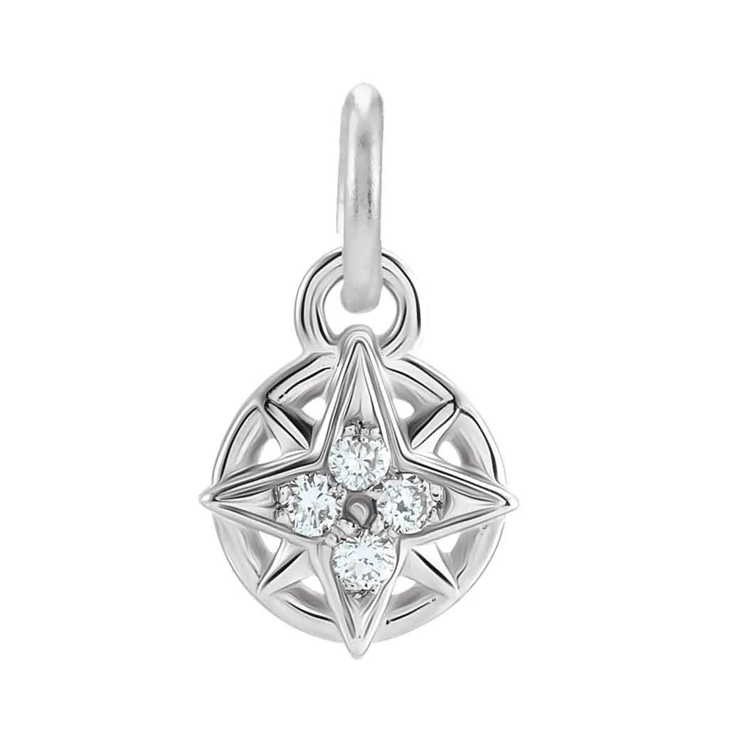 Diamond Compass Charm