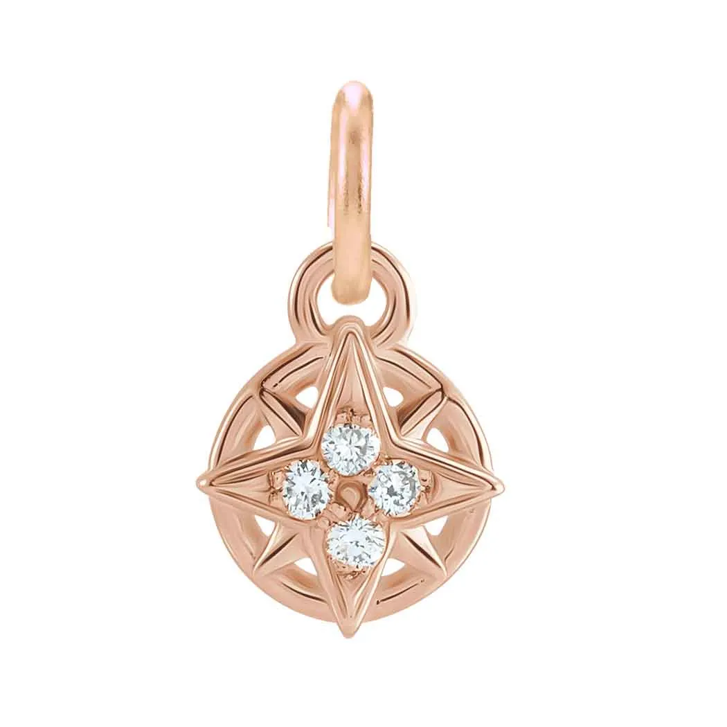 Diamond Compass Charm