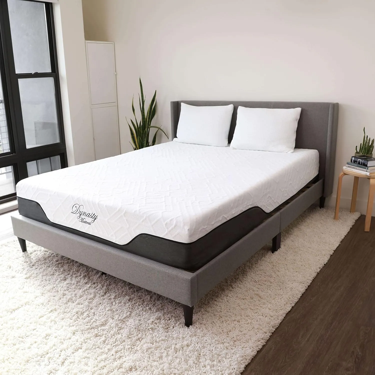 DynastyMattress 10 Inch CoolBreeze Gel Memory Foam Mattress Bed King/Extra Firm