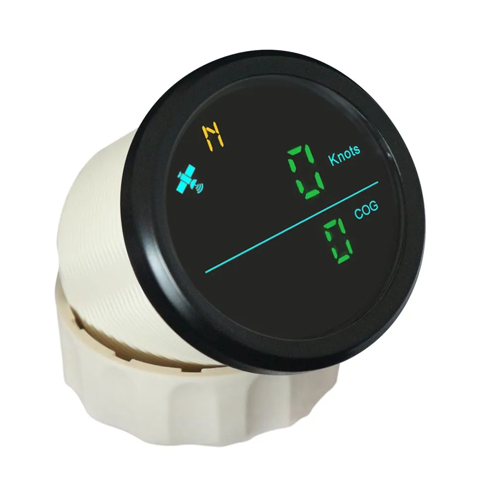 ELING 52mm Universal GPS Speedometer 0-999 km/h Knots mph with Compass 12V 24V for Marine Boat (LCD Doesn't Show Odometer)