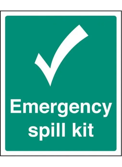 Emergency Spill Kit Sign | Self Adhesive Vinyl (300mm x 250mm)