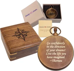 Engraved Compass for Son, Grandson | Personalized Baptism Gifts for Boys | Graduation Gift for Him