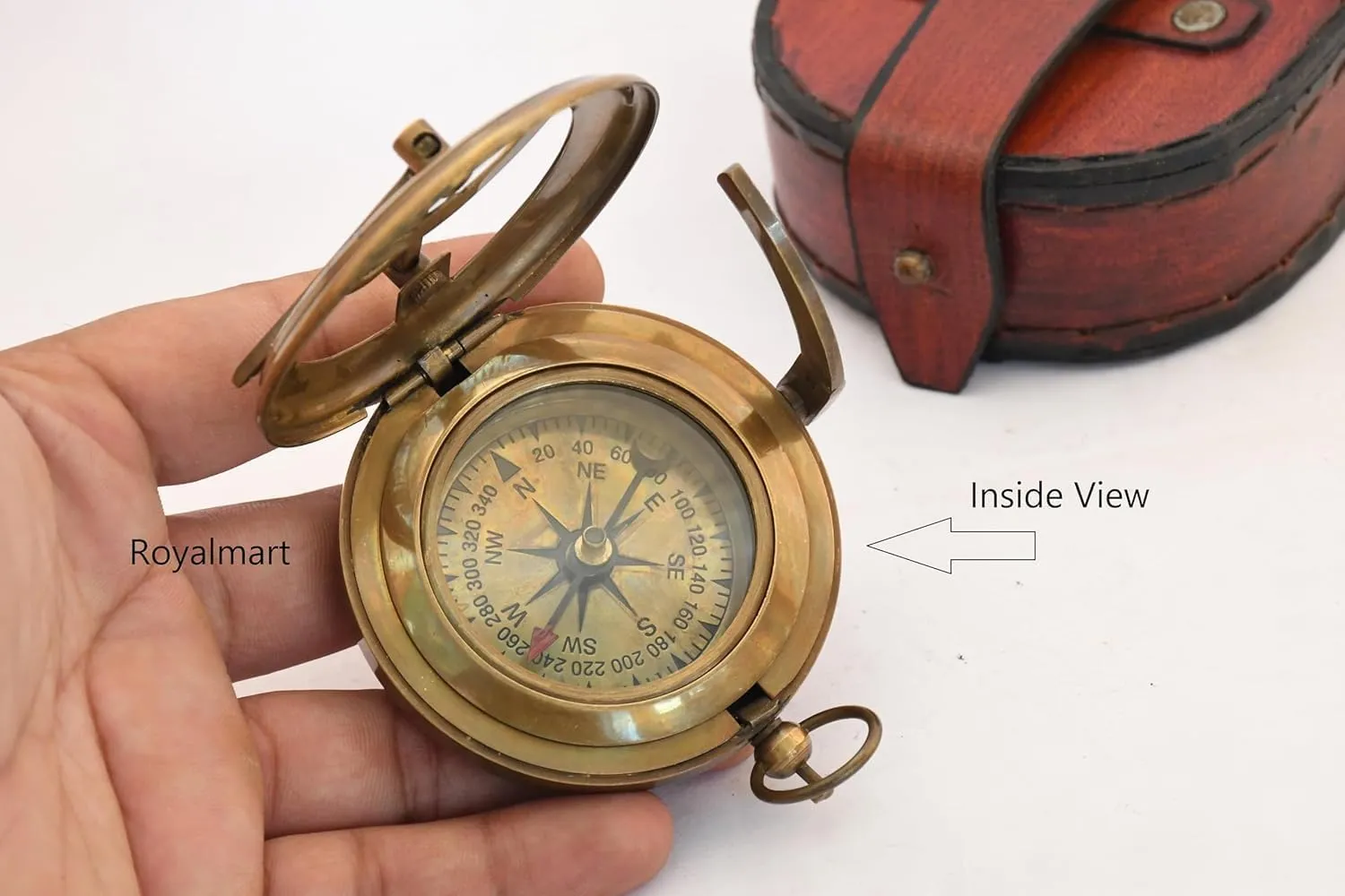 Engraved Nautical Compass - Personalized Compass for Men, Groomsmen, Hiking, Corporate, Wedding Gifts