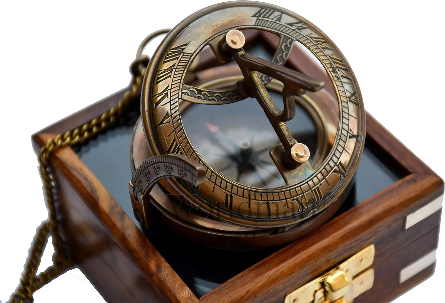 Engraved Nautical Compass - Personalized Compass for Men, Groomsmen, Hiking, Corporate, Wedding Gifts