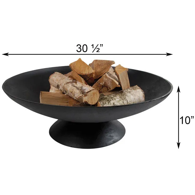 Extra Large Cast Iron Fire Bowl and Fatwood by Prime Retreat